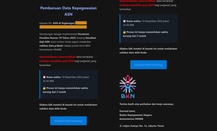 Waspada Phising Gaji ASN